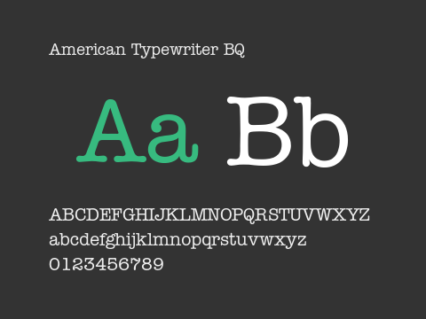 American Typewriter BQ