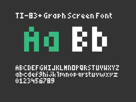 TI-83+ Graph Screen Font