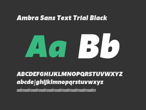 Ambra Sans Text Trial Black