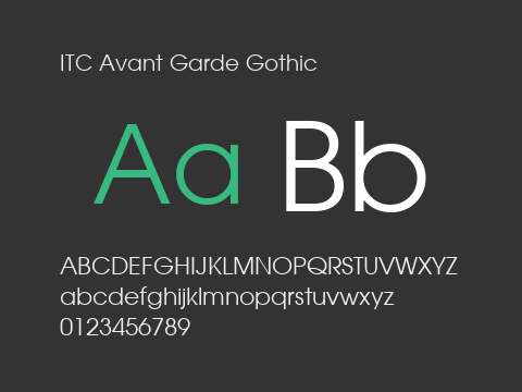 ITC Avant Garde Gothic