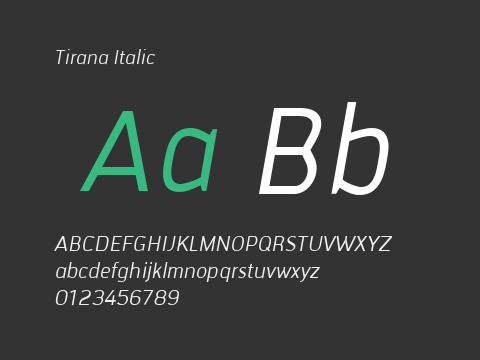 Tirana Italic