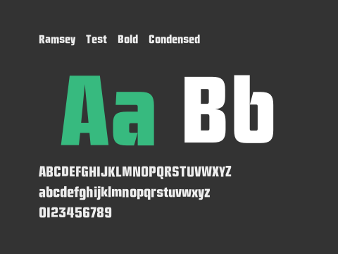 Ramsey Test Bold Condensed