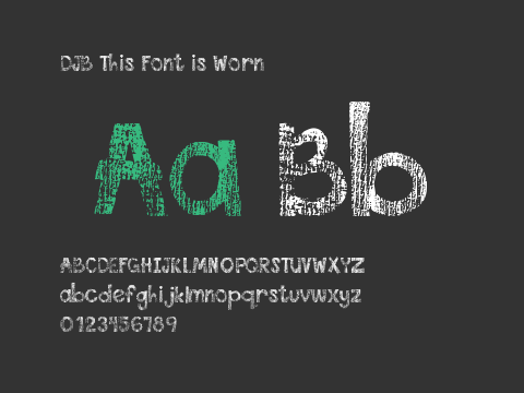 DJB This Font is Worn