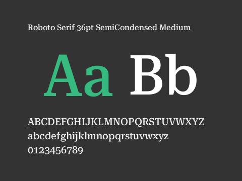 Roboto Serif 36pt SemiCondensed Medium