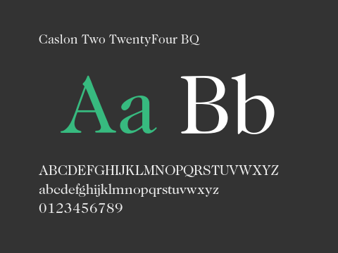 Caslon Two TwentyFour BQ