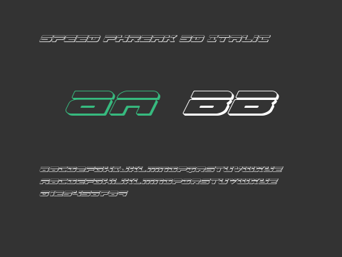 Speed Phreak 3D Italic