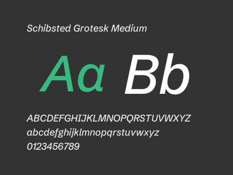 Schibsted Grotesk Medium