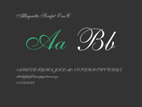 Allegretto Script OneC