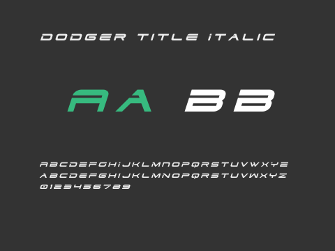 Dodger Title Italic