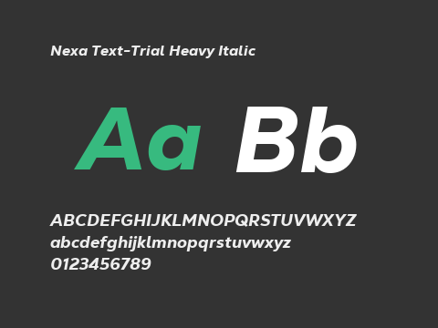 Nexa Text-Trial Heavy Italic