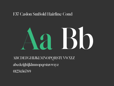 F37 Caslon SmBold Hairline Cond