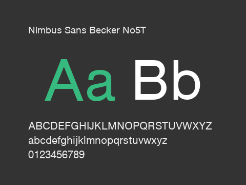 Nimbus Sans Becker No5T