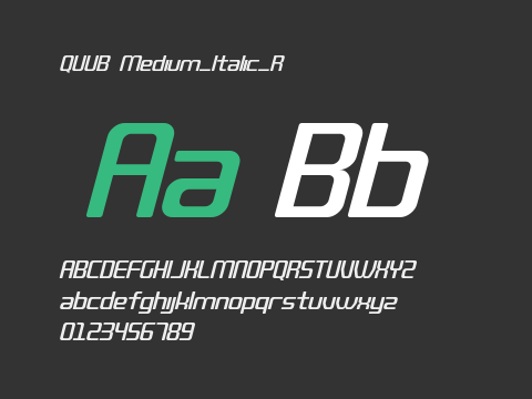 QUUB Medium_Italic_R