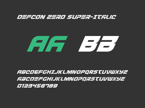 Defcon Zero Super-Italic