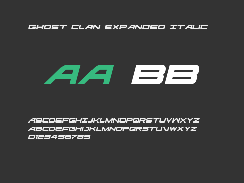 Ghost Clan Expanded Italic