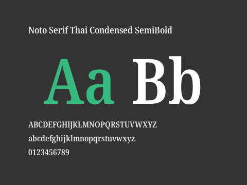 Noto Serif Thai Condensed SemiBold