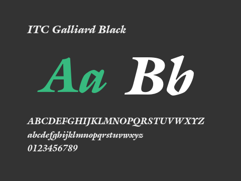 ITC Galliard Black