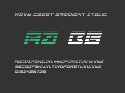 Navy Cadet Gradient Italic