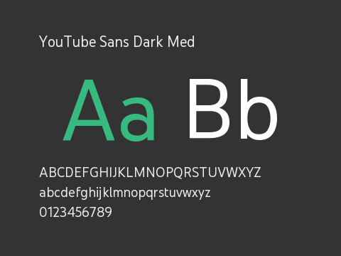 YouTube Sans Dark Med