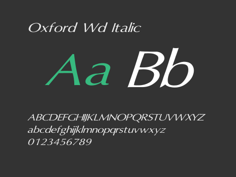 Oxford Wd Italic