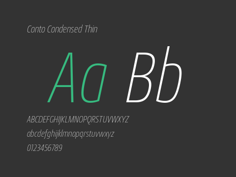 Conto Condensed Thin