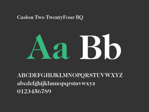 Caslon Two TwentyFour BQ