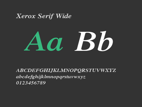 Xerox Serif Wide