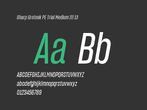 Sharp Grotesk PE Trial Medium Itl 13