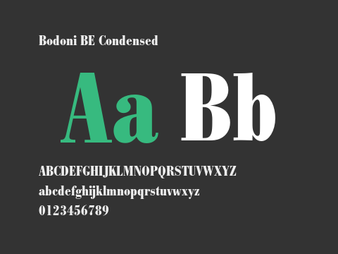 Bodoni BE Condensed