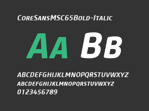 CoreSansMSC65Bold-Italic