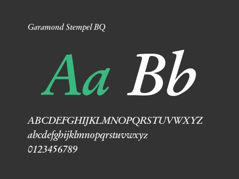 Garamond Stempel BQ