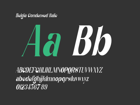 Belgia Condensed Italic