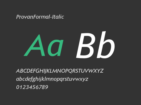 ProvanFormal-Italic