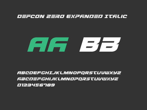 Defcon Zero Expanded Italic