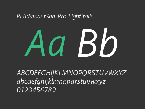 PFAdamantSansPro-LightItalic