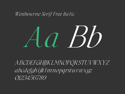 Westbourne Serif Free Italic