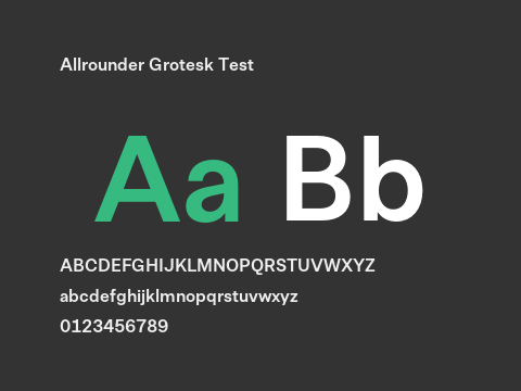 Allrounder Grotesk Test