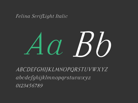 Felina SerifLight Italic