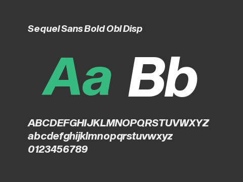 Sequel Sans Bold Obl Disp