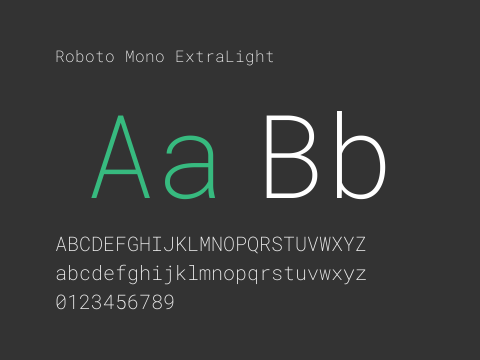Roboto Mono ExtraLight