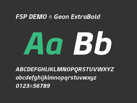 FSP DEMO - Geon ExtraBold