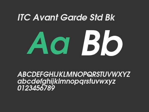 ITC Avant Garde Std Bk