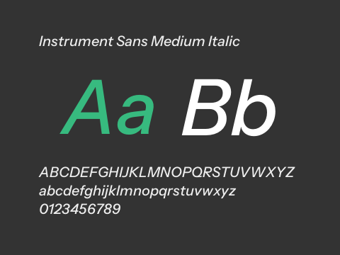 Instrument Sans Medium Italic