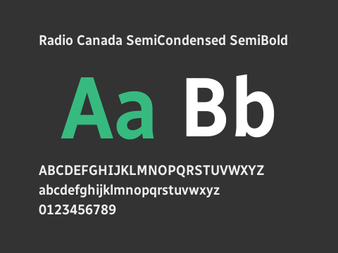 Radio Canada SemiCondensed SemiBold