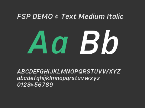 FSP DEMO - Text Medium Italic