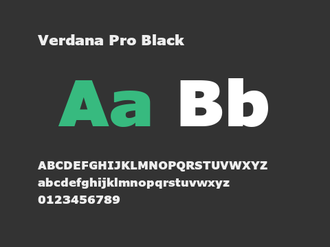 Verdana Pro Black