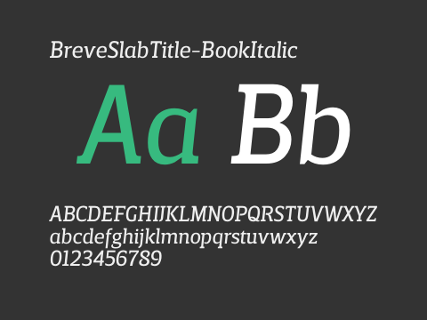 BreveSlabTitle-BookItalic