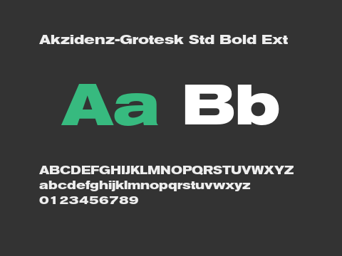 Akzidenz-Grotesk Std Bold Ext