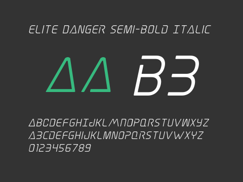 Elite Danger Semi-Bold Italic