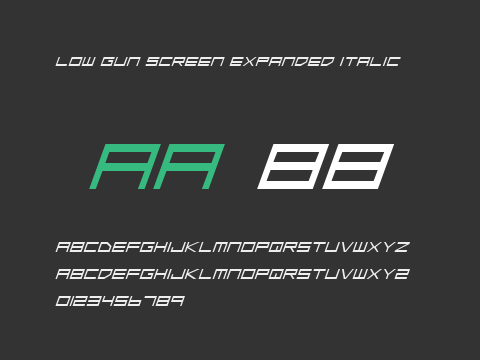 Low Gun Screen Expanded Italic